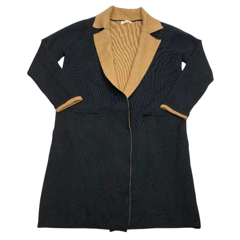 Sweater Cardigan By Elan In Black, Size: S