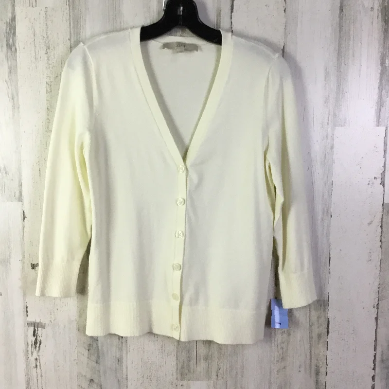 Cardigan By Loft In Cream, Size: M