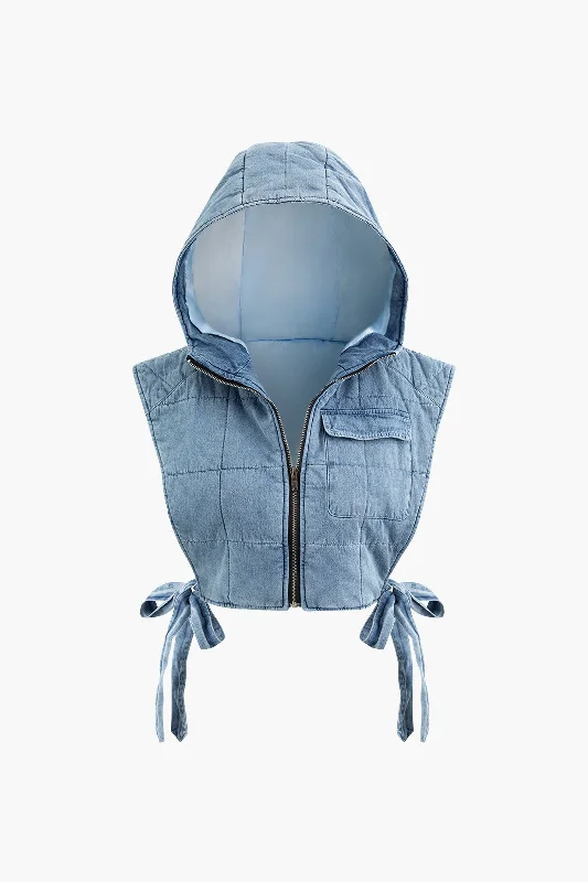 Hooded Tie Vest