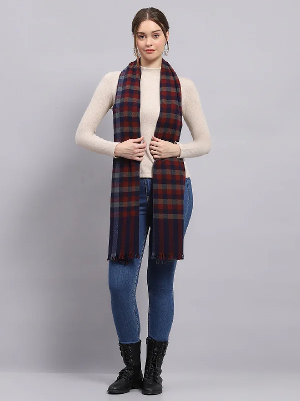 Women Multicolor Check Stole