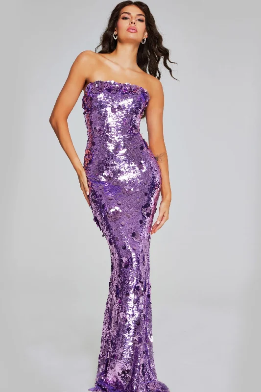 Jovani 42154 Sequins Mermaid Long Formal Fitted Prom Dress