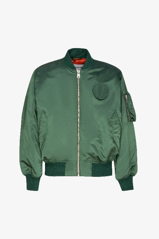 NYLON BOMBER JACKET GREEN