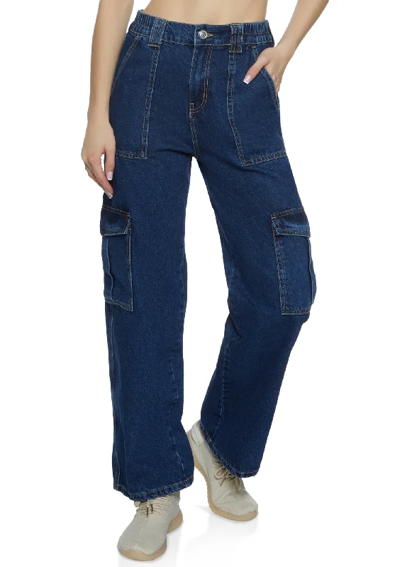 WAX Wide Leg Cargo Jeans