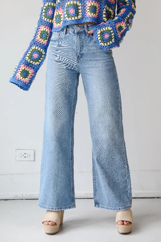 Lainey Medium Wash Wide Leg Jeans