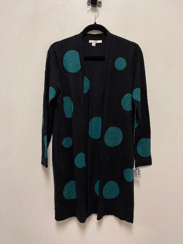 Cardigan By Chicos In Black & Green, Size: M