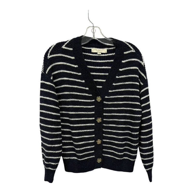 Sweater Cardigan By Loft In Navy, Size:S