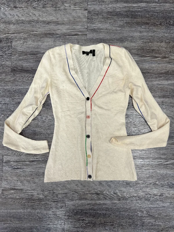 Sweater Cardigan By Theory In Cream, Size: M