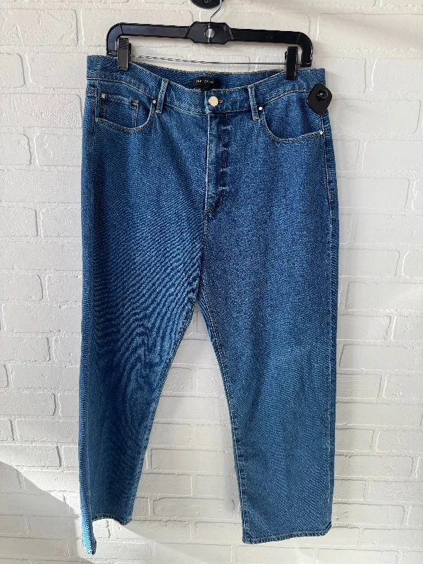 Jeans Straight By Ann Taylor In Blue Denim, Size: 12