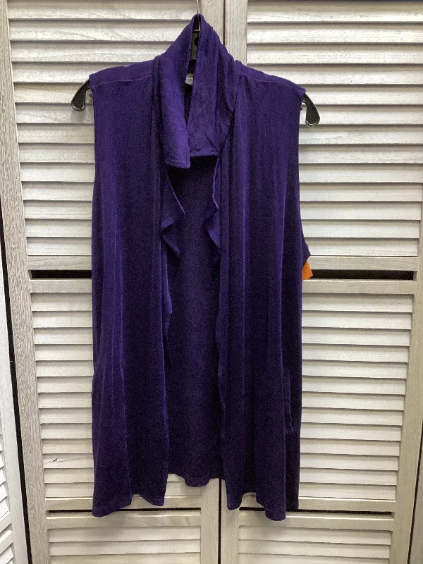 Cardigan By Chicos In Purple, Size: 2x