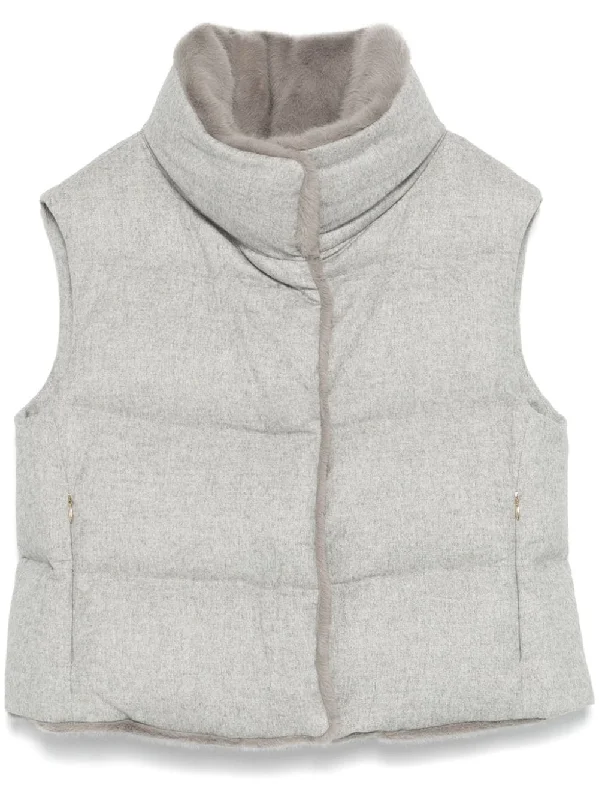 Silk/Cashmere Quilted Vest