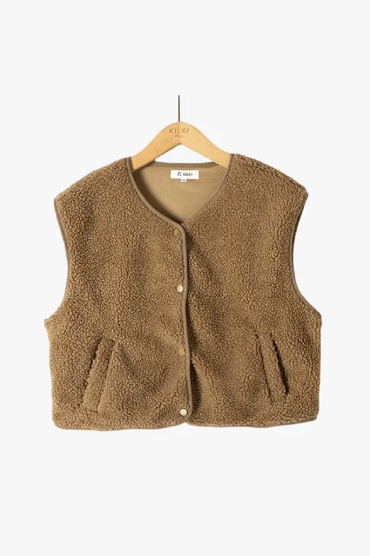 Billie Vest Camel