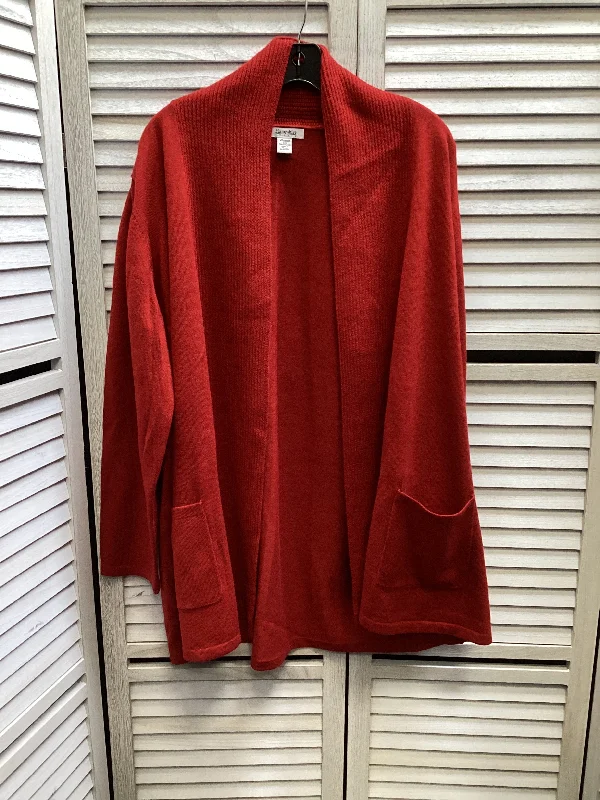 Cardigan By Hampshire Studio In Red, Size: 3x