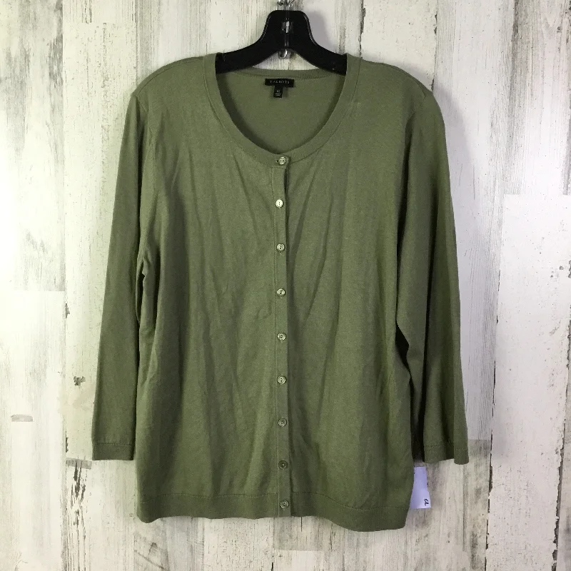 Cardigan By Talbots In Green, Size: Xl