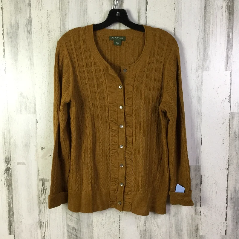 Cardigan By Eddie Bauer In Tan, Size: Xl