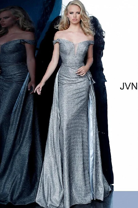 Jovani 2560 Off the Shoulder V Neck Prom Dress