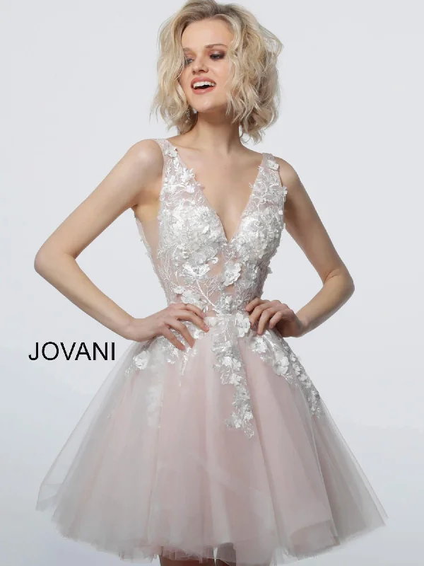 Jovani 63987 Prom Short Sleeveless Cocktail Dress