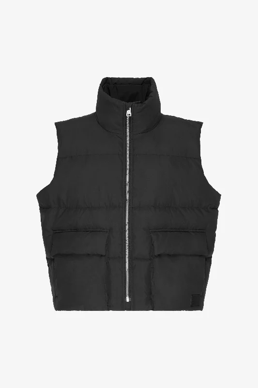 DOWN JACKET SLEEVELESS BLACK