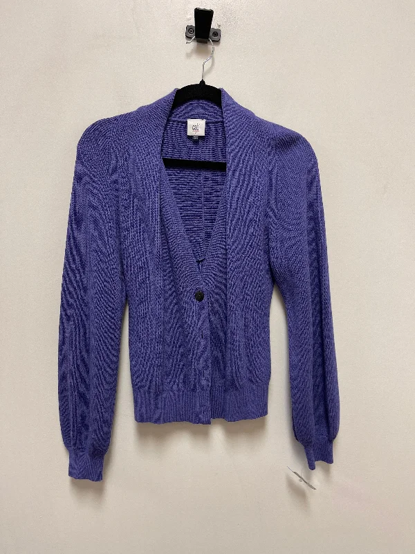 Sweater Cardigan By Cabi In Purple, Size: Xs