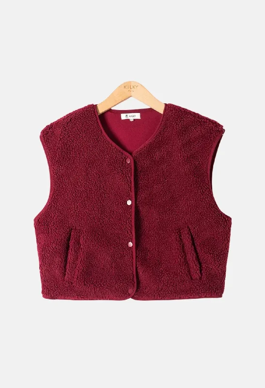 Billie Vest Bordeaux