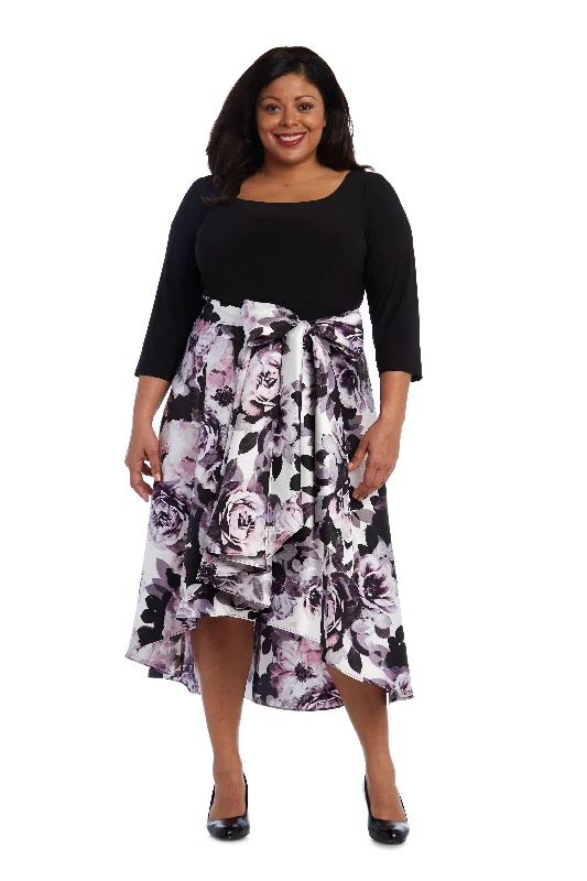 R&M Richards 5050W High Low Mother Of The Bride Print Dress