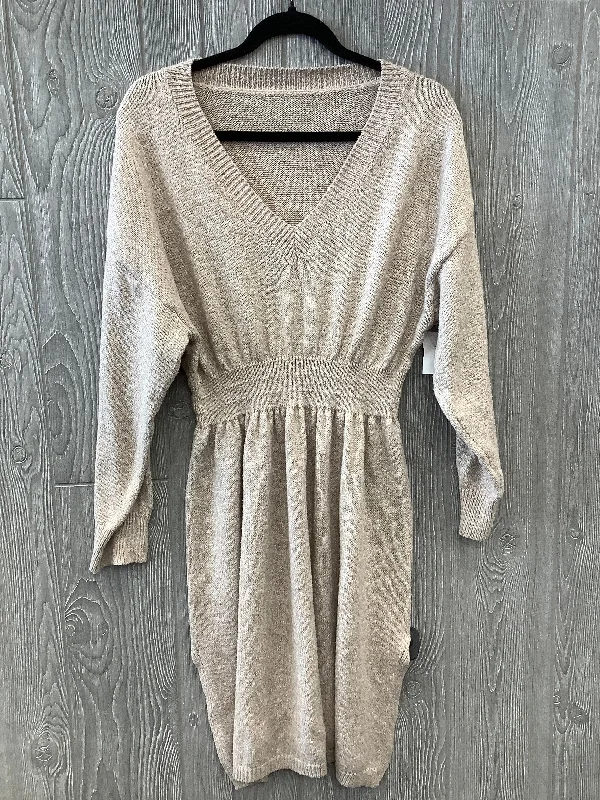 Tan Dress Sweater Shein, Size 2x