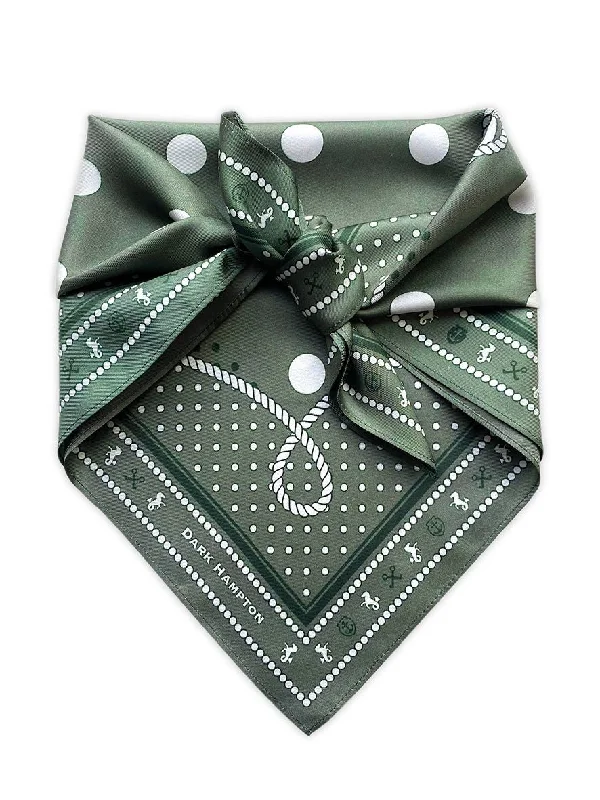 Dark Hampton - Evelyn Petite Silk Scarf Green