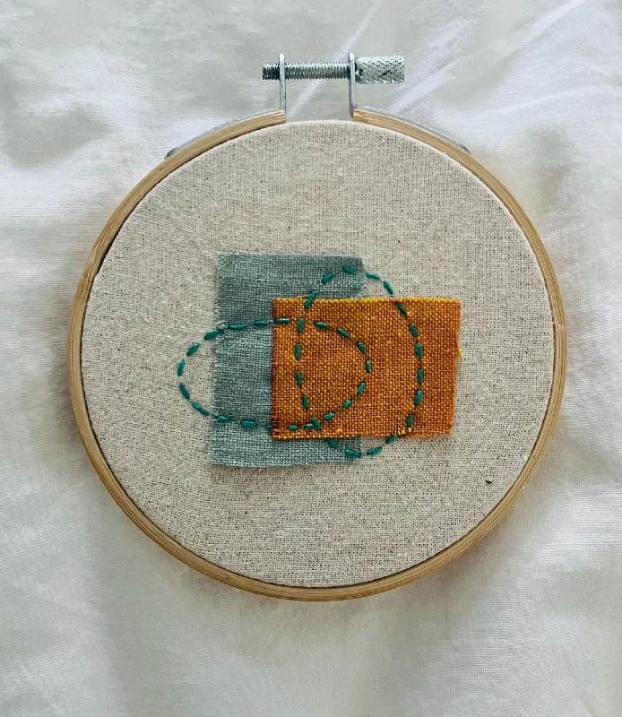 Earth & Needle Embroidery Hoop 4"Abstract