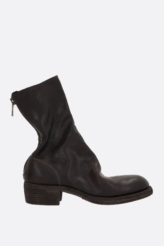 soft grainy leather ankle boots