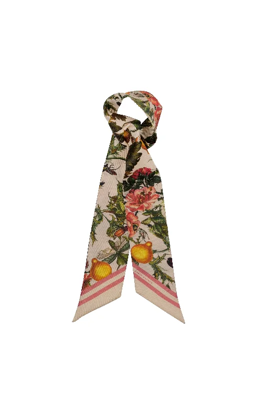 Karen Walker Insects & Fruit Twilly Scarf - Macadamia