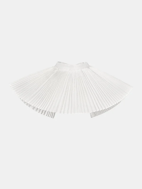 Pleated Scarf, Ivory