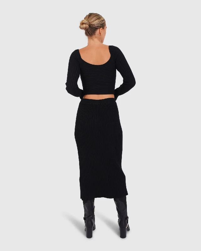 All My Life Knit Midi Skirt