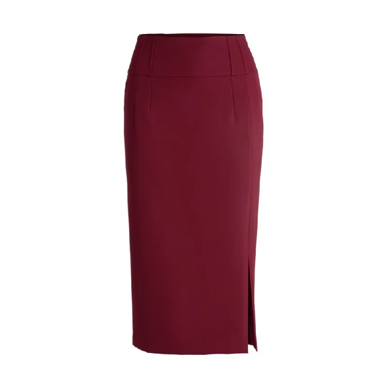 Extra-slim-fit pencil skirt with pleat details