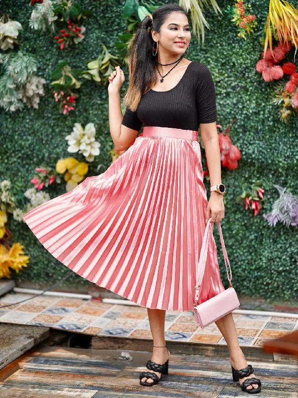 Pleated Midi Skirt