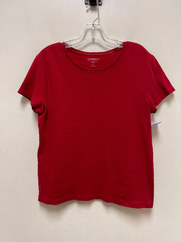 Red Top Short Sleeve Croft And Barrow, Size L