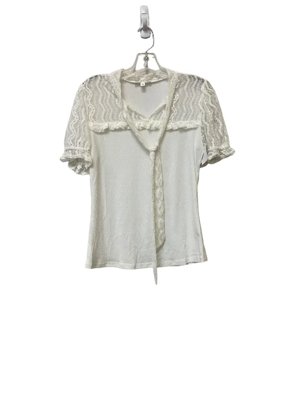 White Top Short Sleeve Mine, Size L