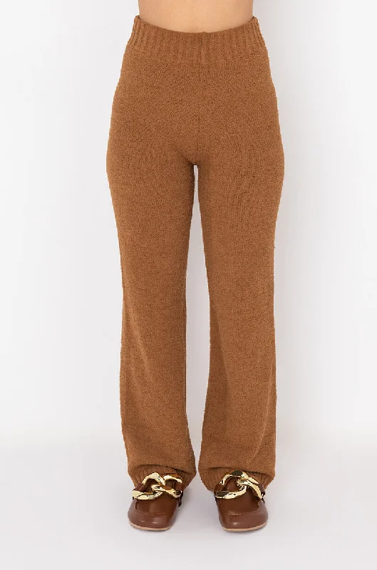 CHILLIN AF COZY WIDE LEG PANT CAMEL