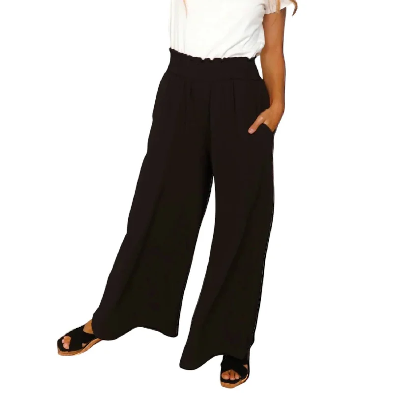 Eli Wide Leg Pants In Black