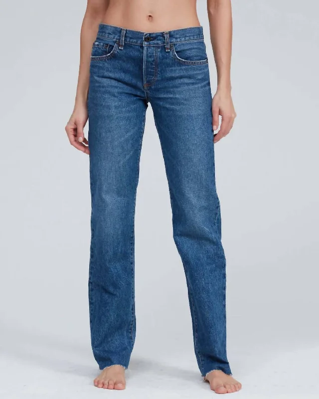 Long Low Rise Straight Jean In Sundowner