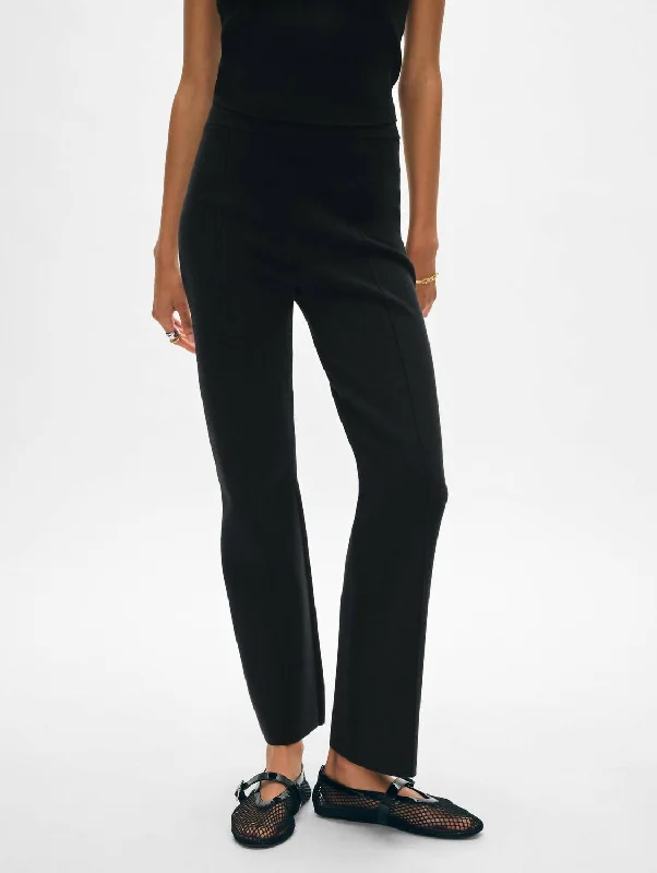 Superfine Organic Cotton Kick Flare Pant In Black