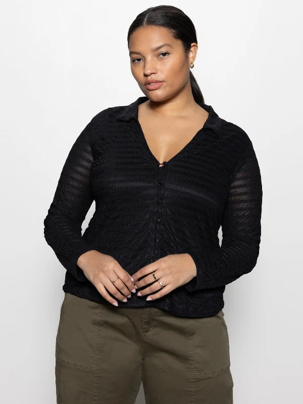 Mesh Lace Shirt Black Inclusive Collection