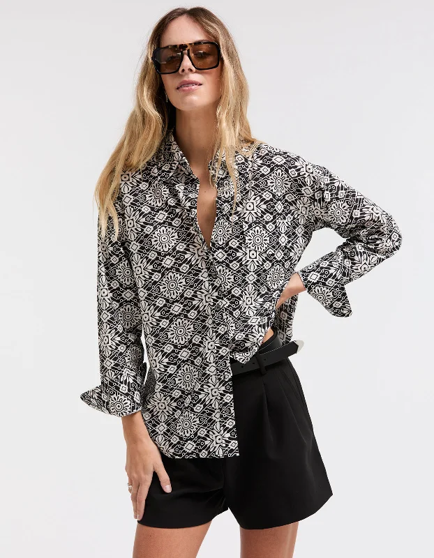 Florence Shirt - Black/White