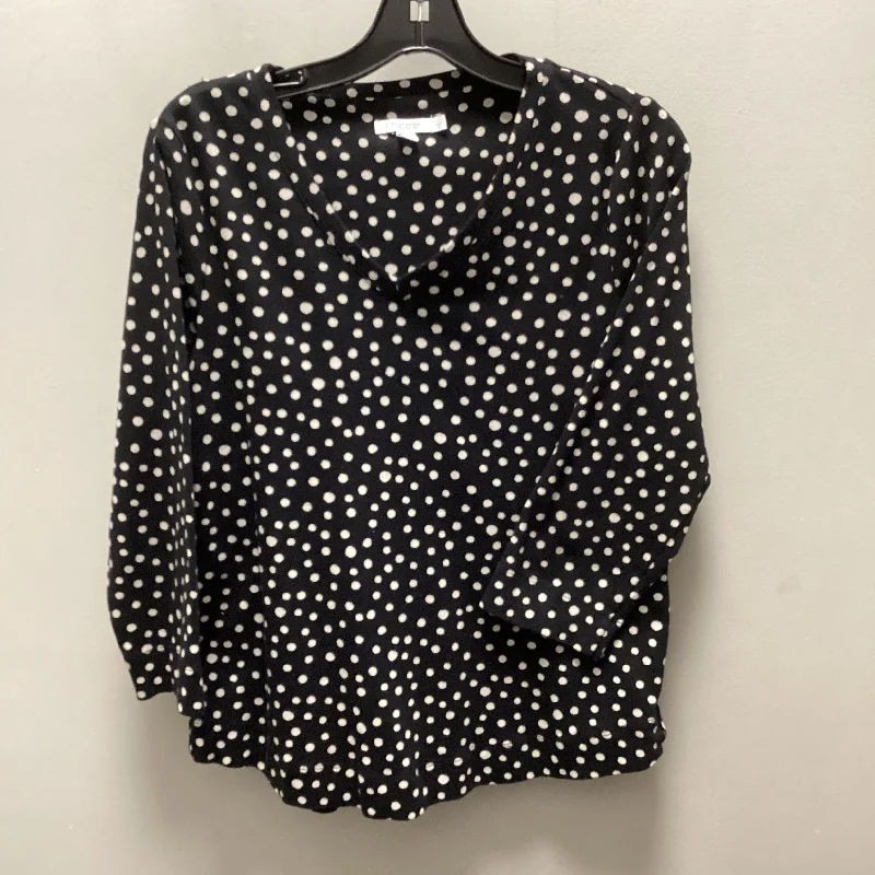 Top Long Sleeve By Chicos In Black, Size: M