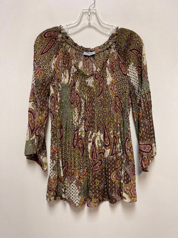 Top Long Sleeve By Clothes Mentor In Paisley Print, Size: S