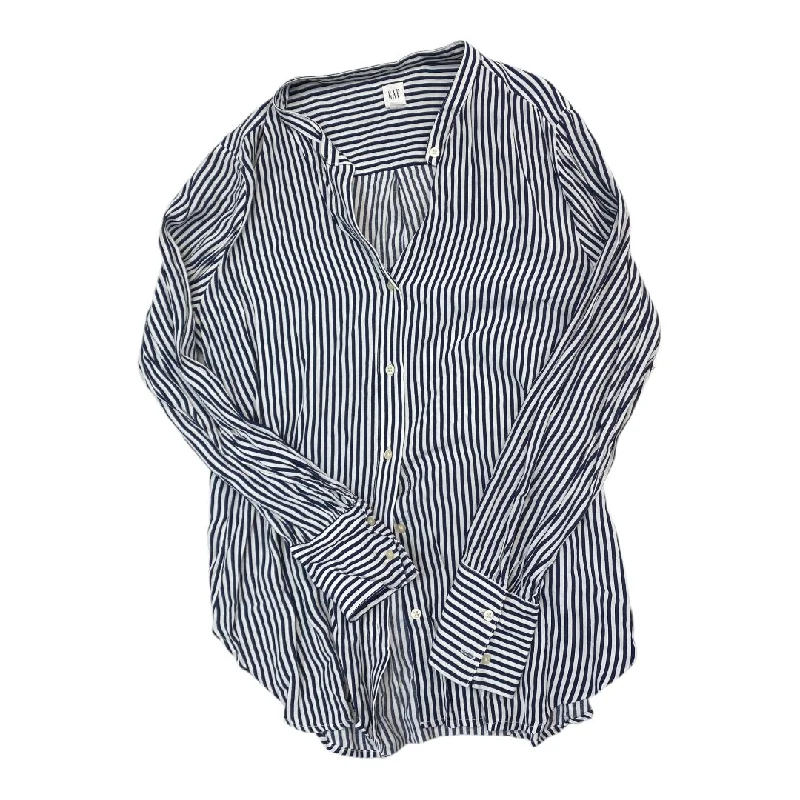 Top Long Sleeve By Gap In Striped Pattern, Size: M