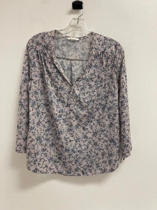 Top Long Sleeve By H&m In Floral Print, Size: S