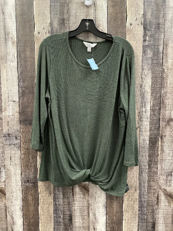 Top Long Sleeve By Market & Spruce In Green, Size: Xl