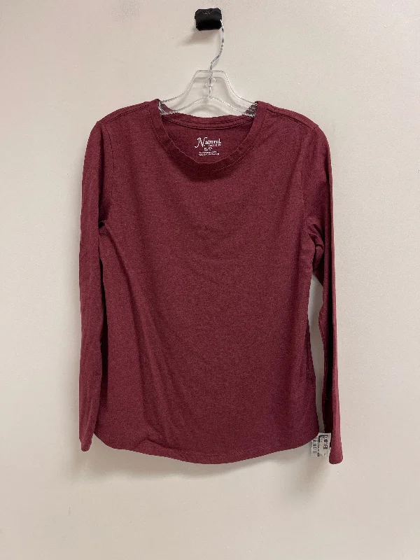 Top Long Sleeve By Natural Reflections In Red, Size: S