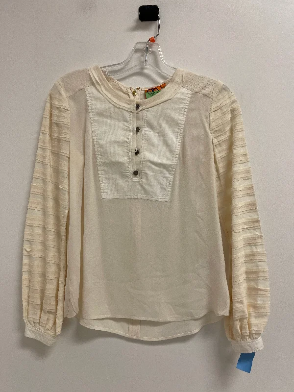 Top Long Sleeve Designer By Tory Burch In Beige, Size: Xs